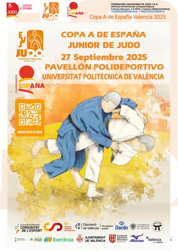 2 medallas en la Copa de Espa&ntilde;a &quot;A&quot; de Judo Junior Valencia. 27-09-25. Resultados.